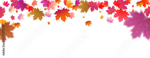 PNG. Abstract art autumn background leaves. Hand drawing