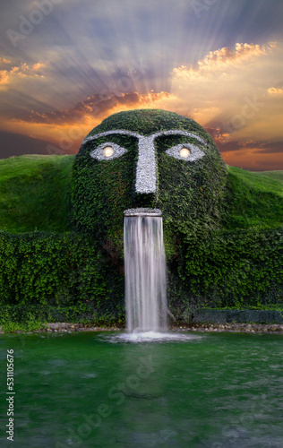 bush head waterfall