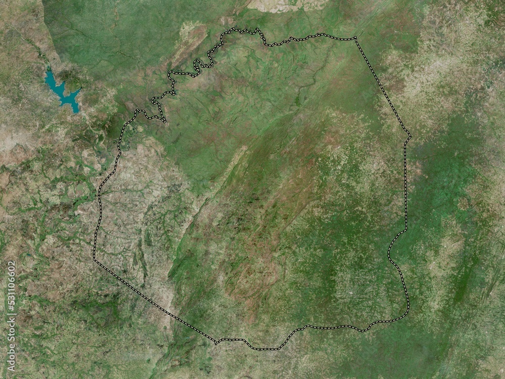 Atakora, Benin. High-res satellite. No legend Atakora, Benin. High-res satellite. No legend