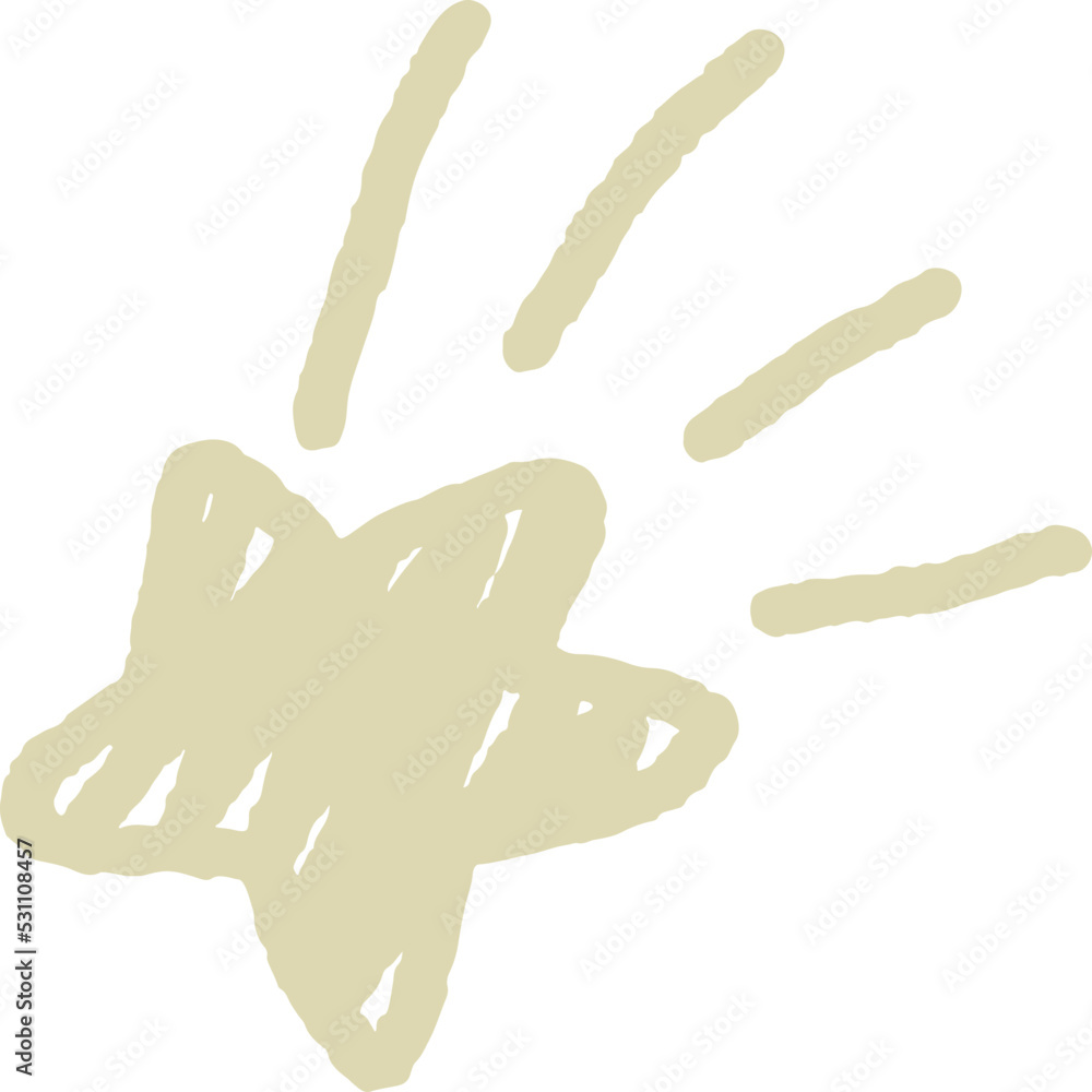 Obraz premium Doodle Line Drawing Decorate Star