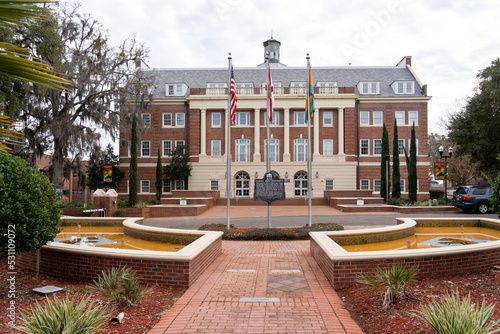 Tallahassee, FL,  USA - February 11, 2022: J R E Lee Hall at Florida Agricultural and Mechanical University (FAMU) in Tallahassee, FL, USA. FAMU is a public historically black land-grant university.