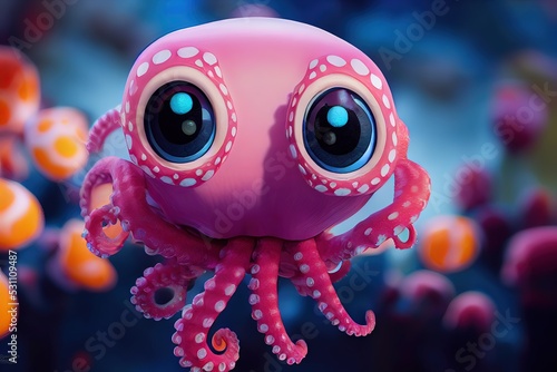Baby pink octopus