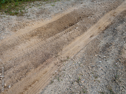 tracks in sand
