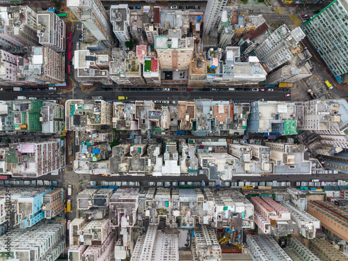 Mong Kok, Hong Kong Top view of Hong Kong city