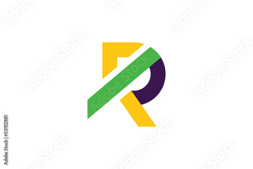 Colorful Two Letter LR or RL Logo Design © Husain