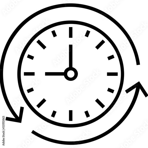 Scheduling and Timing Line Vector Icon
