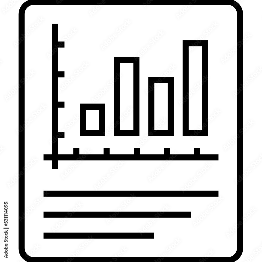 Reporting Service Line Vector Icon Reporting Service Line Vector Icon