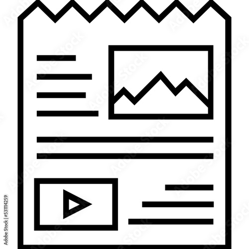 Content Line Vector Icon