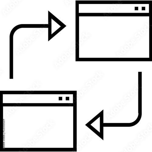 Pingback Line Vector Icon