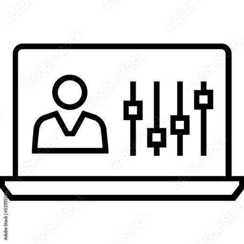 User Settings Line Vector Icon