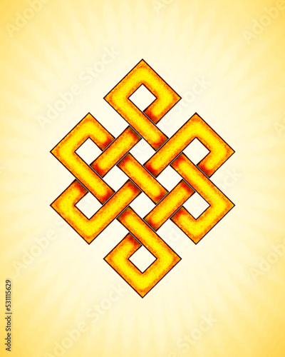 Illustration of a endless knot symbol
