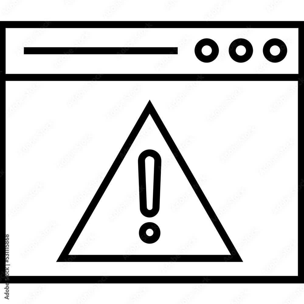 Danger Line Vector Icon Danger Line Vector Icon