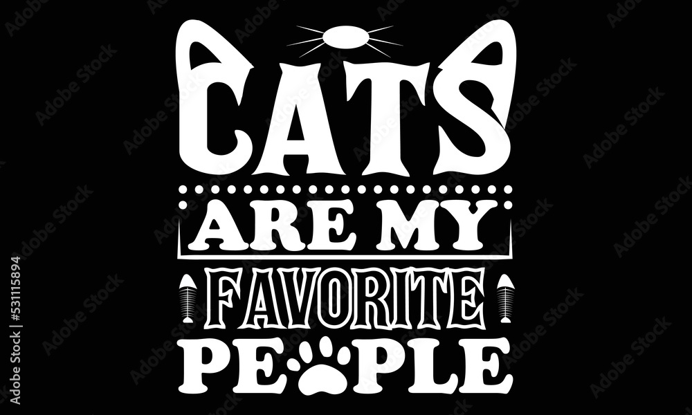 Cat t-shirt design vector template