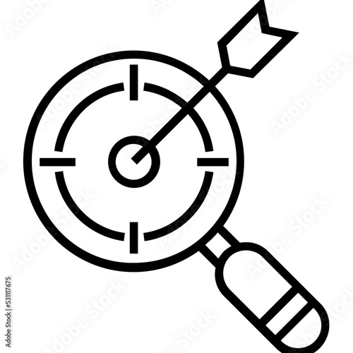 Target Marketing Line Vector Icon
