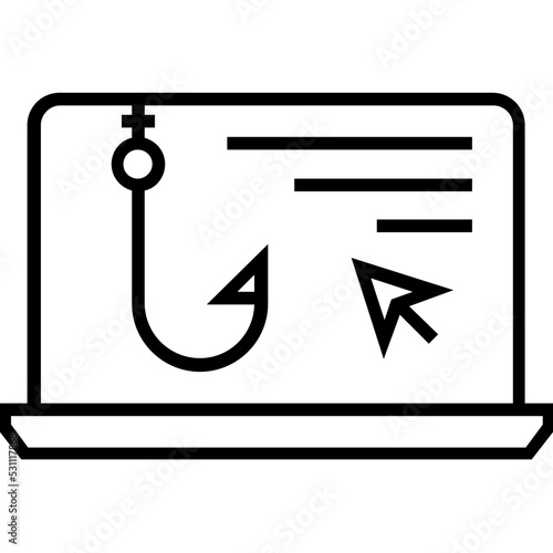 Clickbait Ads Line Vector Icon
