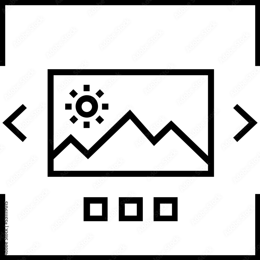 Image Slider Line Vector Icon