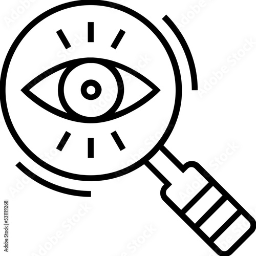 System Watcher Line Vector Icon photo