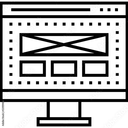 Mockups Line Vector Icon
