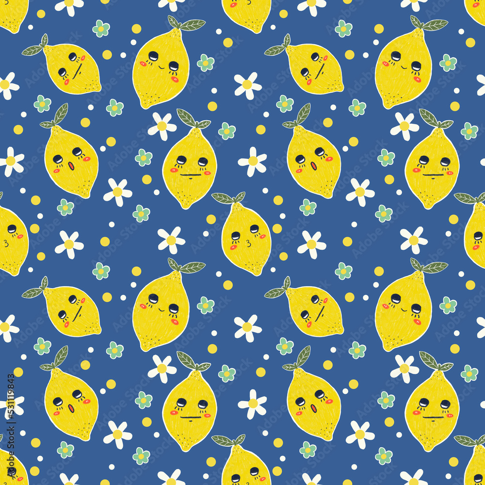 Cute lemon seamless pattern Cute lemon seamless pattern