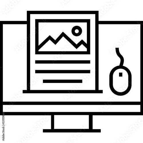 Front End Line Vector Icon