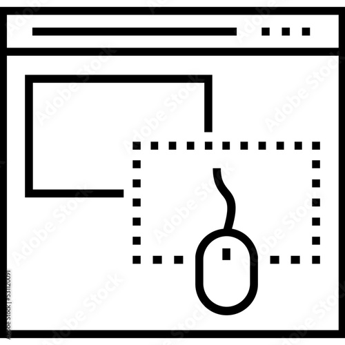 Drag and Drop Area Line Vector Icon