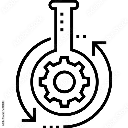 Research Process Line Vector Icon