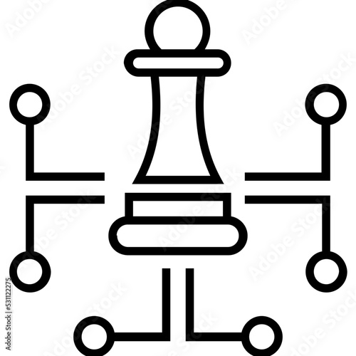 Digital Strategy Line Vector Icon