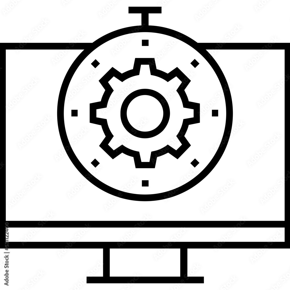 Website Optimization Line Vector Icon Website Optimization Line Vector Icon