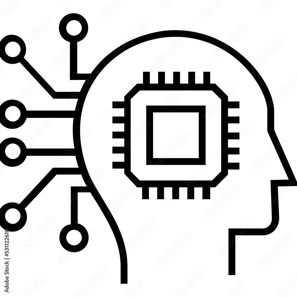 Intelligent Data Line Vector Icon Intelligent Data Line Vector Icon
