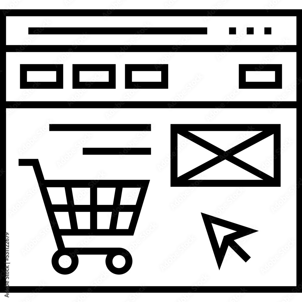 Webshop Line Vector Icon Webshop Line Vector Icon