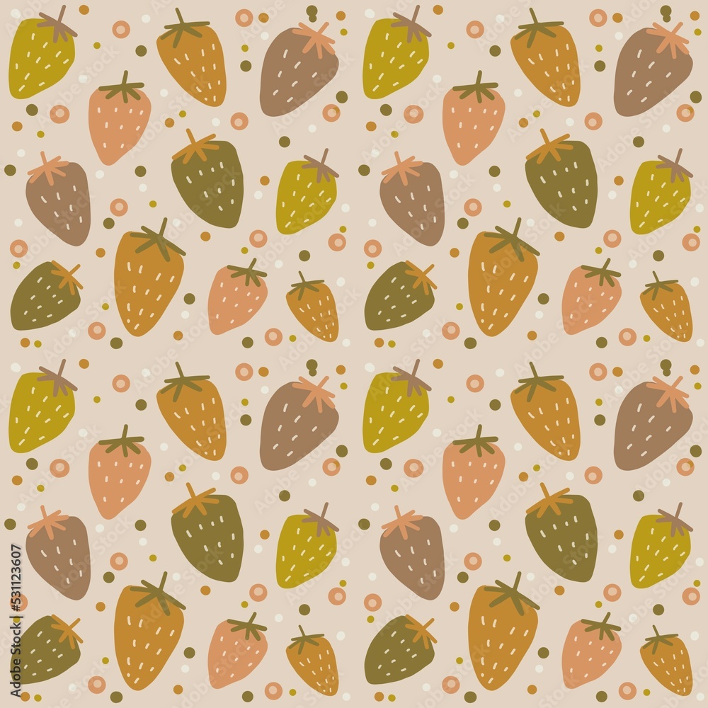 strawberry seamless pattern with hand drawn strawberry seamless pattern with hand drawn