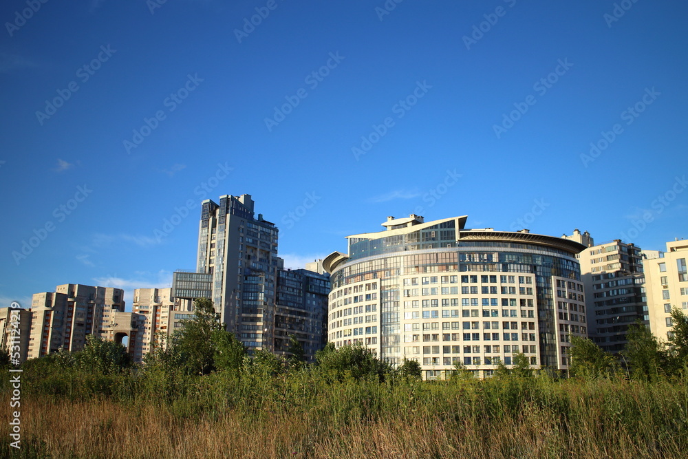 residential high-rise buildings in the city quarter