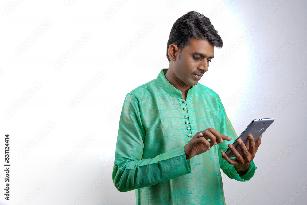 indian man wearing traditional indian man wearing traditional