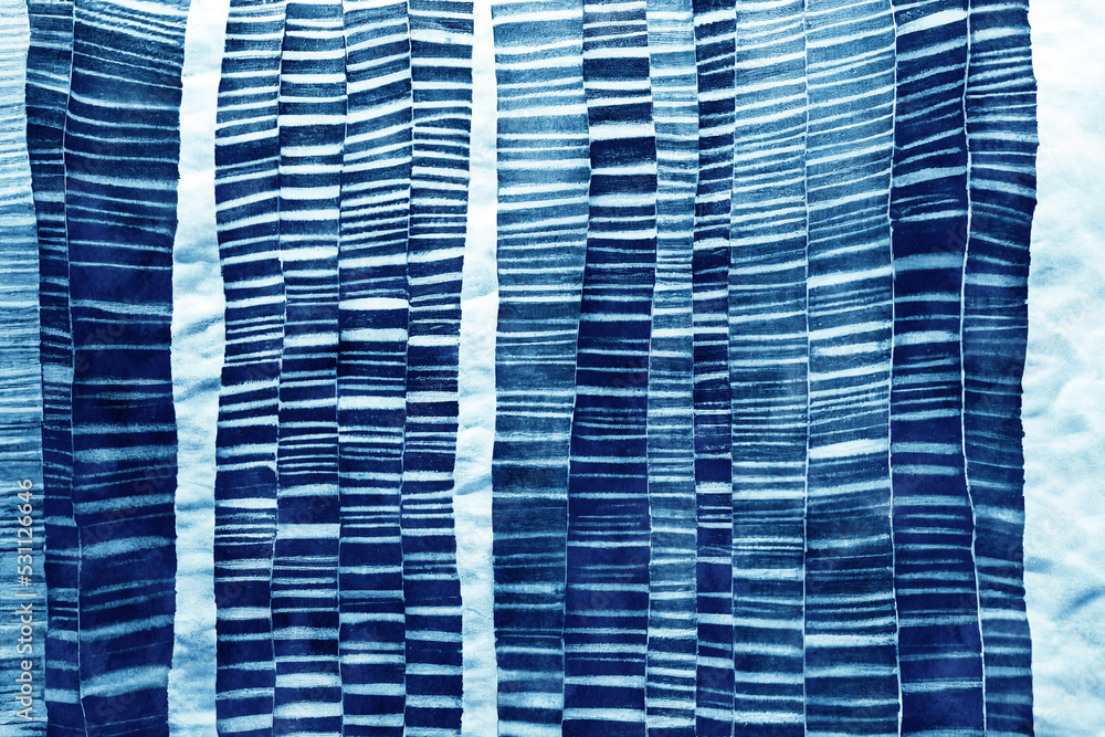 Shibori indigo Japanese fabric dyeing texture - obrazy, fototapety, plakaty 