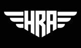 HRA three-letter geometric initial letter logo design template.