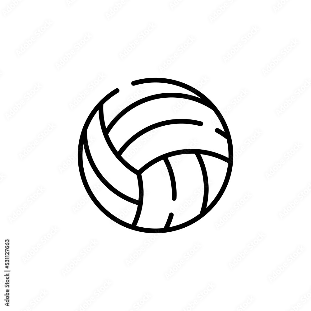 Volleyball Dotted Line Icon Vector Illustration Logo Template. Suitable For Many Purposes. Volleyball Dotted Line Icon Vector Illustration Logo Template. Suitable For Many Purposes.