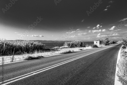 Go straight on your way, and don't look back! Eftalou, Molyvos in Lesvos, greece. photo