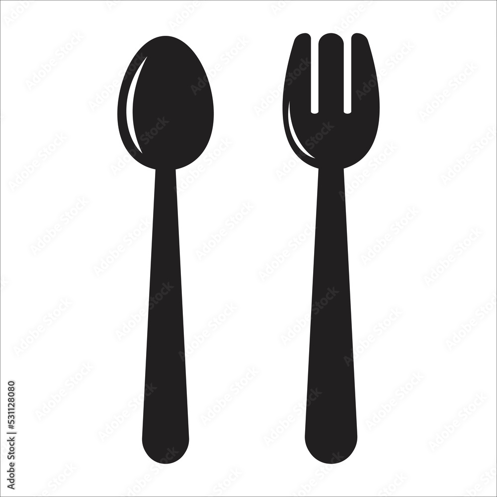 fork and spoon icon vector design template fork and spoon icon vector design template