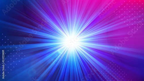 Blue Light Shining Background, Elegant Illuminated Light. Widescreen Vector Illustration