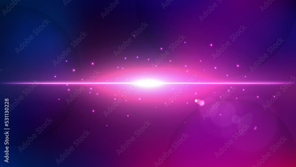 Obraz premium Violet Light Flare Background, Elegant Illuminated Light. Widescreen Vector Illustration
