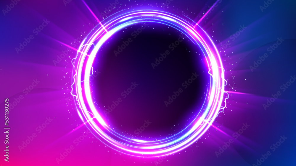 Violet Circle Hole Background, Elegant Violet Light Line. Widescreen Vector Illustration Violet Circle Hole Background, Elegant Violet Light Line. Widescreen Vector Illustration