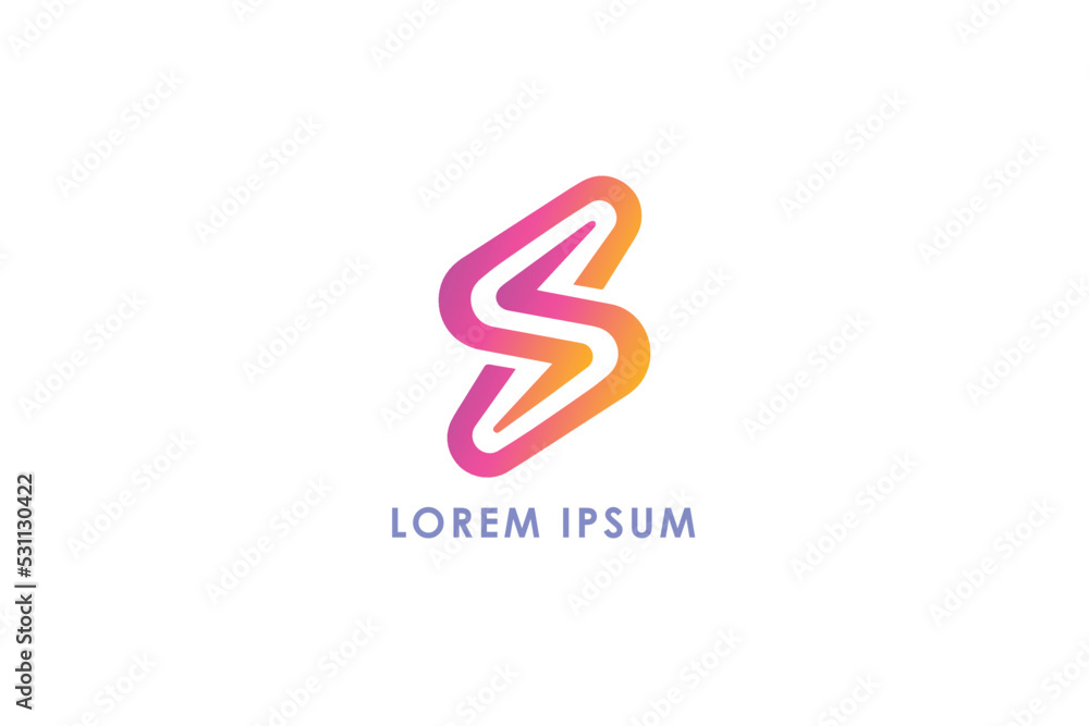 S letter fancy modern illsutration. Creative colorful S design, s initials S letter fancy modern illsutration. Creative colorful S design, s initials