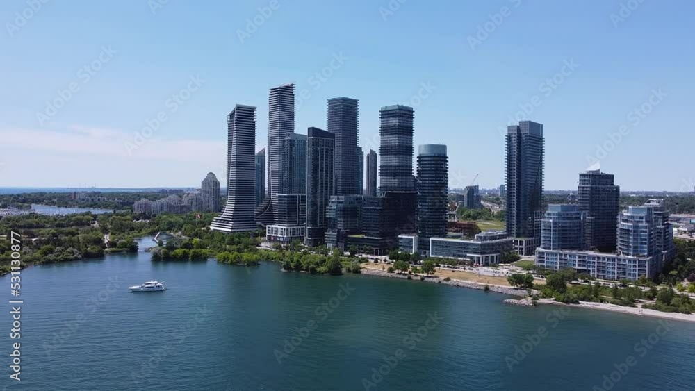 Toronto Condo Skyline on a Summer Day - Humber Bay Shores in Etobicoke, Ontario, Canada Toronto Condo Skyline on a Summer Day - Humber Bay Shores in Etobicoke, Ontario, Canada