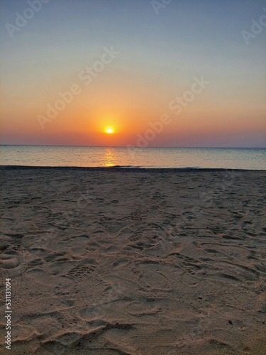 Sunrise on the Red Sea in the Marsa Alam area, Egypt - Iberotel Costa Mares. photo