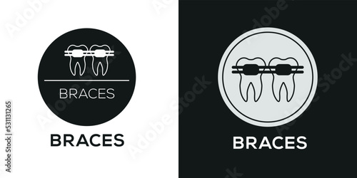 Creative  Braces  Icon  Vector sign.
