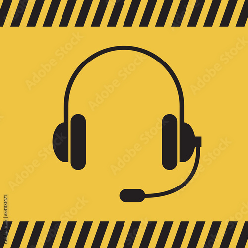 Logo casque audio et micro.