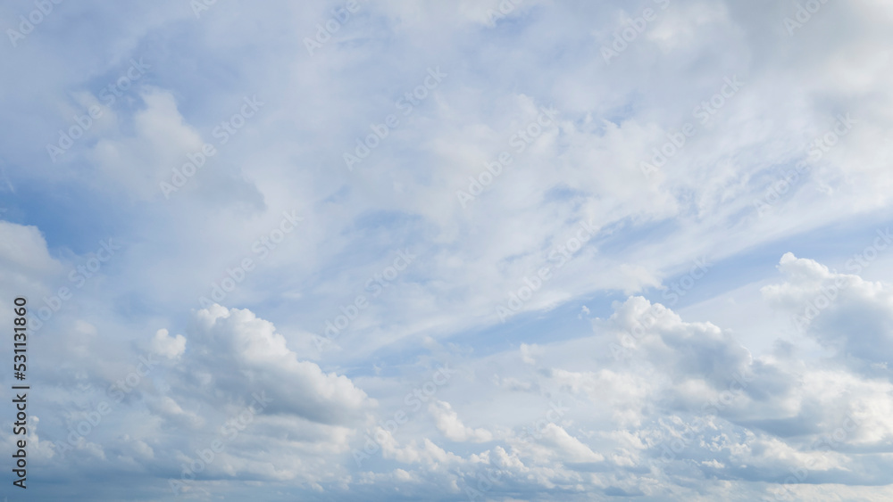 Natural daylight and white clouds floating on blue sky Natural daylight and white clouds floating on blue sky