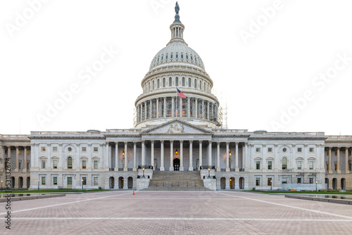 US capitol building with out sky.  Transparency PNG.