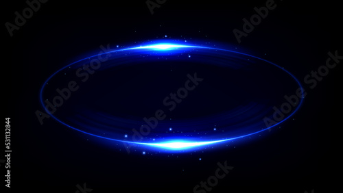 Blue ring motion with sparkles. Suitable for product advertising, product design, and other. Vector illustration