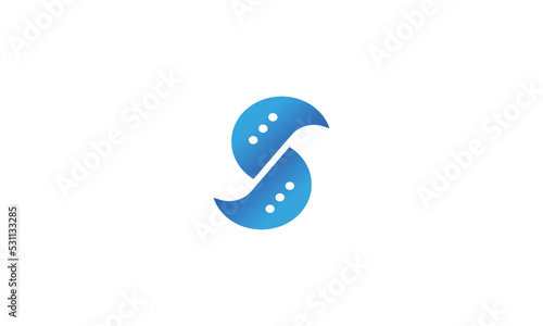 Letter S and Message Icon Logo